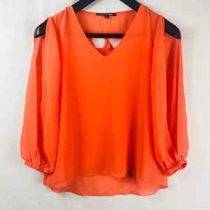 Gianni Bini Cold Shoulder Cutout Strappy Back Top